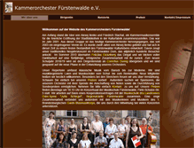 Tablet Screenshot of kammerorchester-fw.de